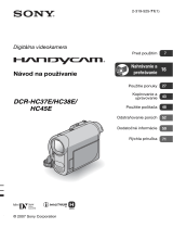 Sony DCR-HC45E Návod na používanie