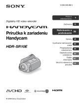 Sony HDR-SR10E Návod na používanie