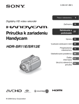 Sony HDR-SR11E Návod na používanie