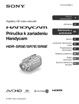 Sony HDR-SR7E Návod na používanie