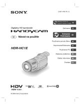Sony HDR-HC1E Návod na používanie