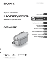 Sony DCR-HC62E Návod na používanie