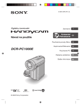 Sony DCR-PC1000E Návod na používanie