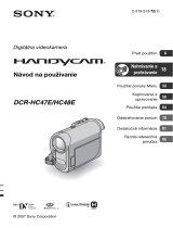 Sony DCR-HC47E Návod na používanie