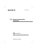 Sony NWZ-B142F Návod na používanie