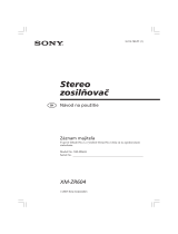 Sony XM-ZR604 Návod na používanie