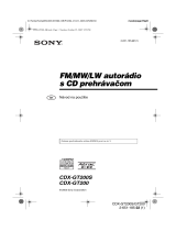 Sony CDX-GT200S Návod na používanie