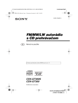 Sony CDX-GT300 Návod na používanie