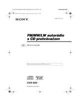 Sony CDX-S22 Návod na používanie
