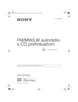 Sony CDX-GT550UI Návod na používanie