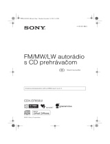 Sony CDX-GT650UI Návod na používanie