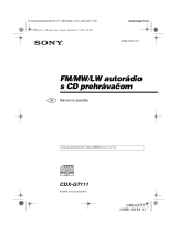 Sony CDX-GT111 Návod na používanie