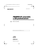 Sony CDX-S11 Návod na používanie