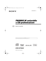 Sony CDX-GT50UI Návod na používanie