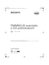 Sony CDX-GT630UI Návod na používanie