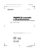 Sony CDX-A360 Návod na používanie