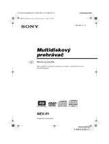 Sony MEX-R1 Návod na používanie