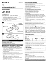 Sony BC-TRA Užívateľská príručka