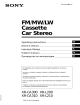Sony XR-CA300 - Fm-am Cassette Car Stereo Návod na používanie