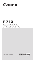 Canon F-710 Používateľská príručka