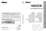 Nikon Nikkor AF-S 85mm f/1.8G Používateľská príručka