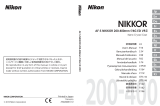 Nikon AF-S NIKKOR 200-400mm f/4G ED VR II Používateľská príručka