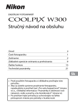 Nikon COOLPIX W300 Stručný návod na obsluhu