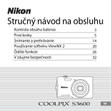 Nikon COOLPIX S3600 Stručný návod na obsluhu