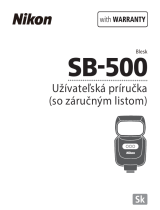 Nikon SB-500 Užívateľská príručka