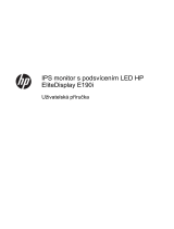 HP EliteDisplay E190i 18.9-inch LED Backlit IPS Monitor Užívateľská príručka