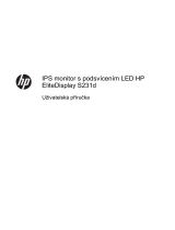 HP EliteDisplay S231d 23-in IPS LED Notebook Docking Monitor Užívateľská príručka