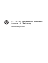 HP EliteDisplay E221c 21.5-inch Webcam LED Backlit Monitor Užívateľská príručka