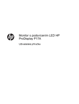 HP ProDisplay P17A 17-inch 5:4 LED Backlit Monitor Užívateľská príručka