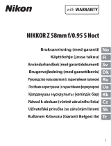 Nikon NIKKOR Z 58mm f/0.95 S Noct Používateľská príručka