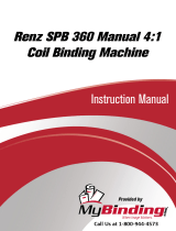 MyBinding Renz SPB 360 ComfortPlus Electric 4:1 Coil Binding Machine Používateľská príručka