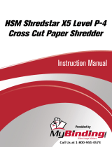 MyBinding HSM Shredstar X5 Level 3 Cross Cut Paper Shredder Používateľská príručka