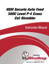 MyBinding HSM Securio Auto Feed 500C Cross Cut Shredder Používateľská príručka