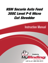 MyBinding HSM Securio Auto Feed 300C Level 5 Micro Cut Shredder Používateľská príručka