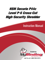 HSM HSM Securio P44c Level P-6 Cross-Cut High-Security Shredder Používateľská príručka