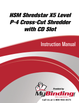 MyBinding HSM Shredstar X5 Level P-4 Cross-Cut Shredder Používateľská príručka
