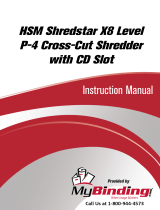 MyBinding HSM Shredstar X8 Level P-4 Cross-Cut Shredder Používateľská príručka