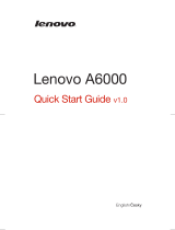 Lenovo A6000 Stručná príručka spustenia