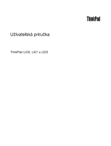 Lenovo THINKPAD L420 Používateľská príručka