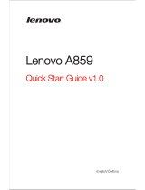 Lenovo A859 Stručná príručka spustenia