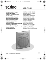 Solac VULCANO BLACK Mod TV8425 Návod na obsluhu