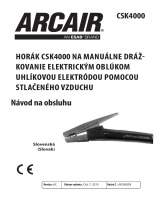 Arcair CSK4000 Air Carbon-Arc Manual Gouging Torch Používateľská príručka