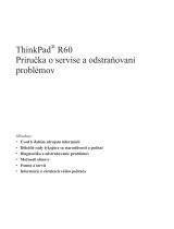 Lenovo THINKPAD R60E Príručka O Servise A Odstraňovaní Problémov