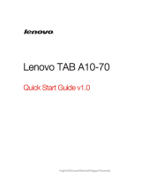 Lenovo TAB A10-70 Stručná príručka spustenia