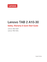 Lenovo YOGA Tab 3 10” YT3-X50L Safety, Warranty & Quick Start Manual
