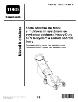 Toro 53cm Heavy-Duty 60V Recycler/Rear Bagger Lawn Mower Používateľská príručka